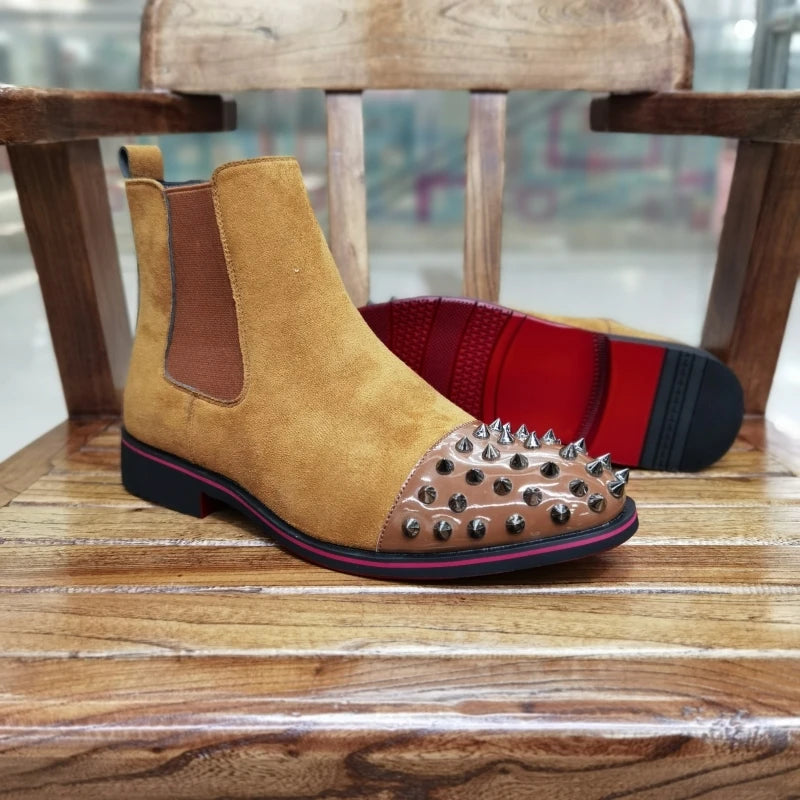 Business Boots Men Handmade Chelsea Style Front View
Name