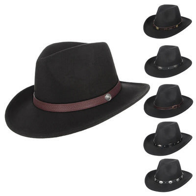 Side profile of Fashion Cowboy Hat showing elegant 7cm brim proportion