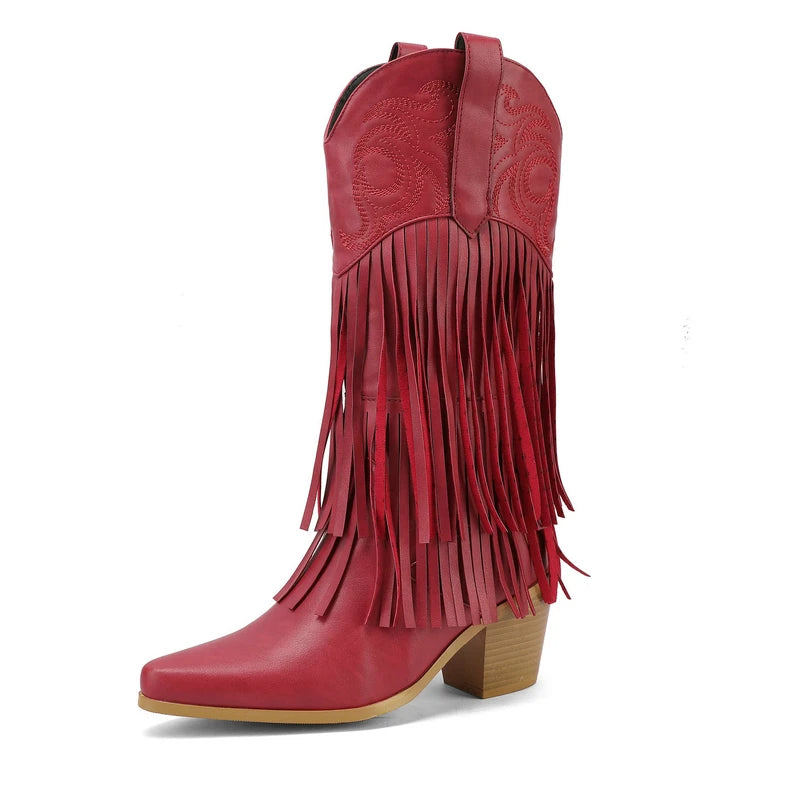 Goth cowboy boots, punk style, black leather aesthetic