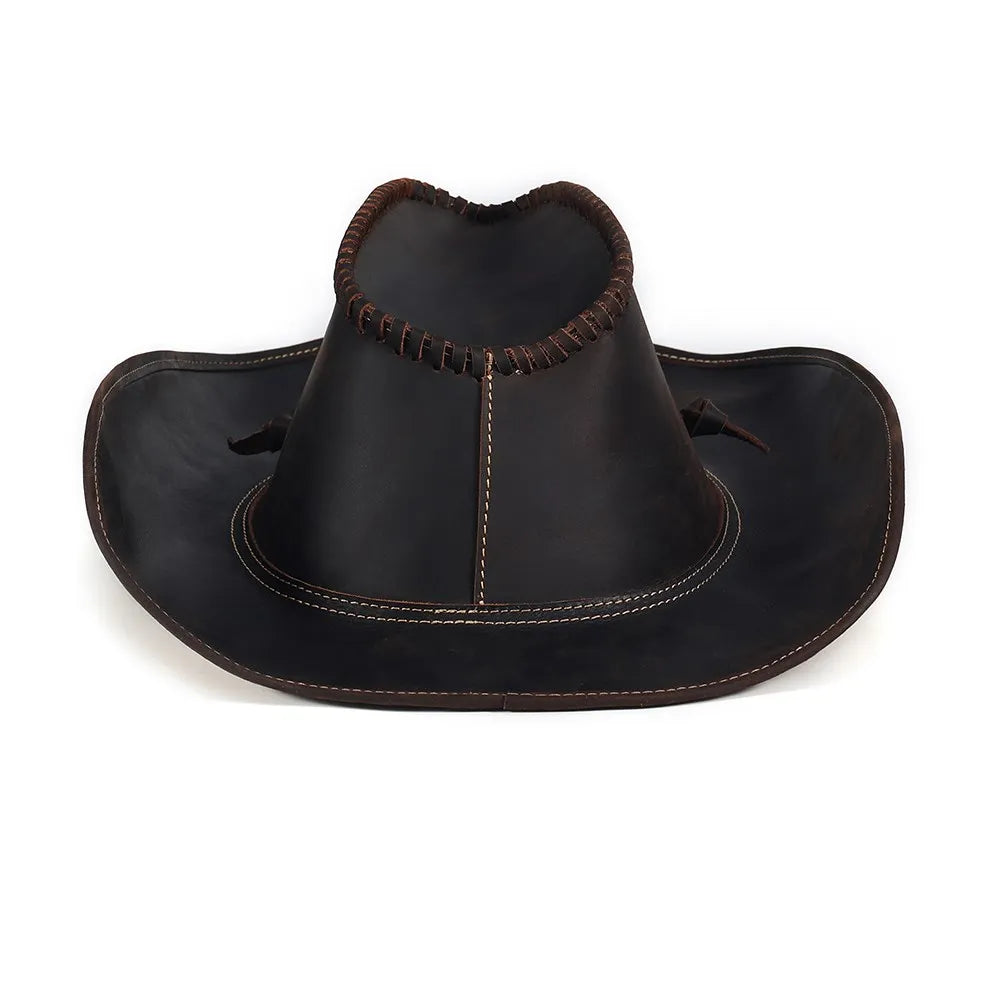 Detail of handcrafted construction techniques on premium Western Hat