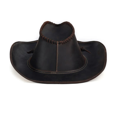 Detail of handcrafted construction techniques on premium Western Hat