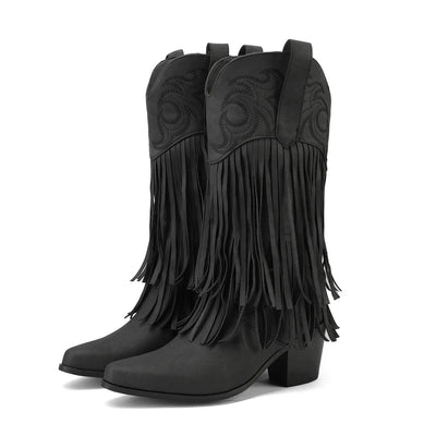 Ladies cowboy boots, high heel, classic Western fashion 