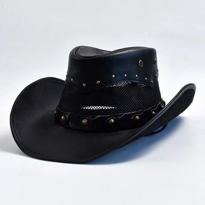 Leather Western Hat paired with casual attire for everyday wear