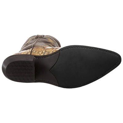 Snake Pattern PU Leather Cowboy Boots Size 38-48