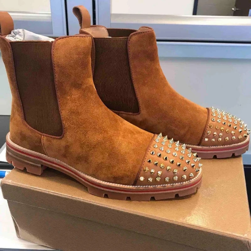 Square Toe Cowboy Boots for Men with Rivet Details
Name