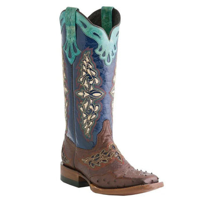 Stylish knee-high cowboy boots with floral design
