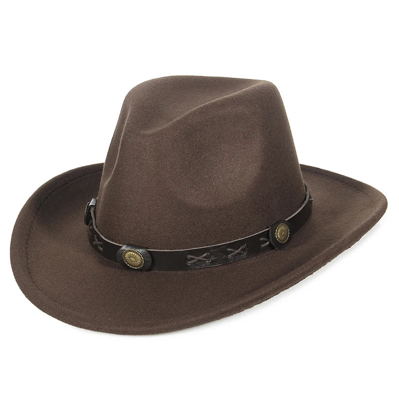 Detail shot of Suede Western Hat highlighting craftsmanship and quality