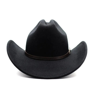 Front view of premium Vintage Western Cowboy Hat with classic crown