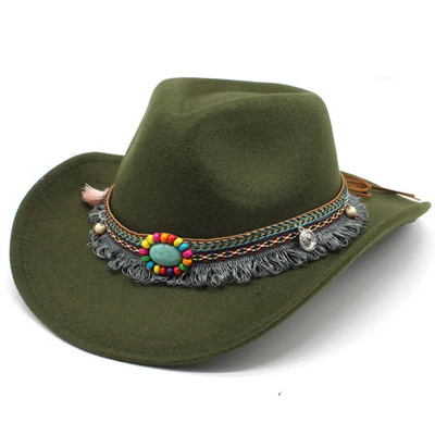 Front view of 2024 Western Cowboy Hat with contemporary Montana styling