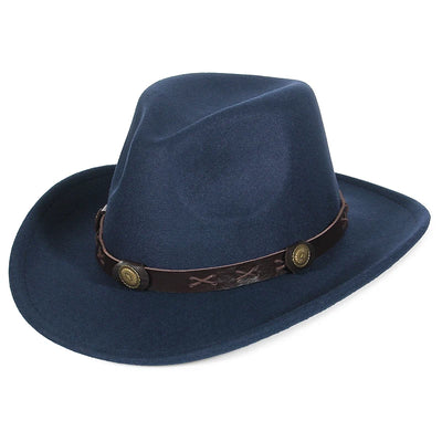 Back view of Western Jazz Fedora Hat showing quality design elements