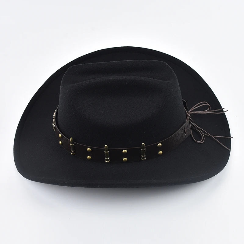 Wide Brim Cowboy Hat styled appropriately for church events
