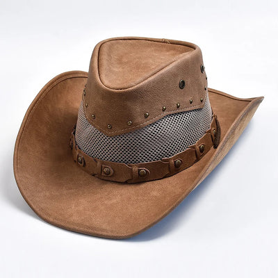 Side profile of Wide Brim Western Hat showing traditional gentleman's silhouette