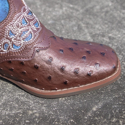 women floral cowboy boots square heel